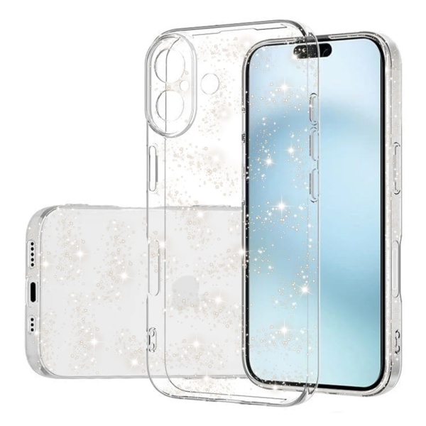 Husa sclipici iPhone 16 Techsuit SparkleSkin - Transparenta