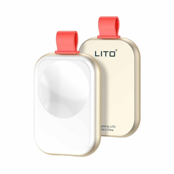 Incarcator magnetic fara fir (LT-W1) - pentru Apple Watch, cu breloc, incarcare din mers, 3,5 W, 1 A Lito- alb