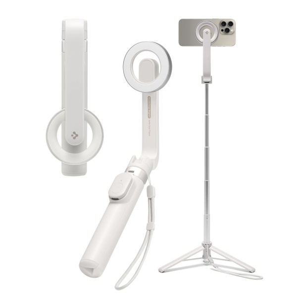 Selfie stick tripod MagSafe Bluetooth Spigen S571W - Alb