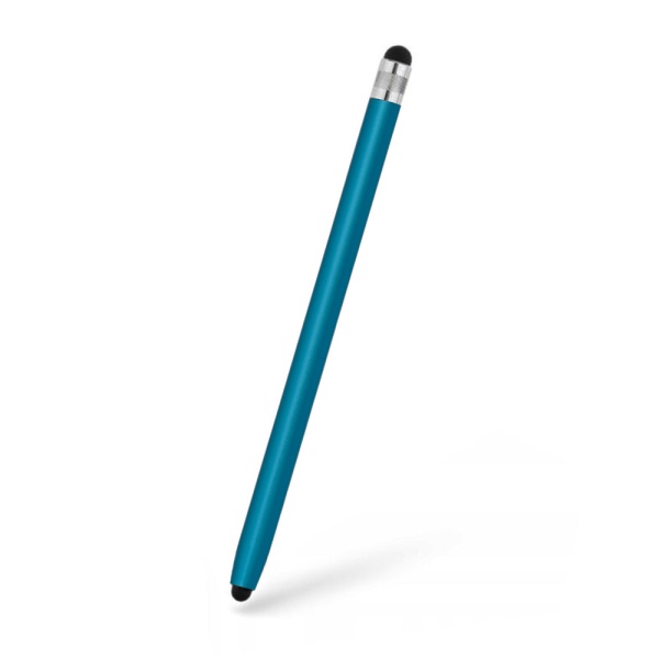 Stylus pen Techsuit, 2in1 universal, Android, iOS, aluminiu, JC01 - Albastru Deschis