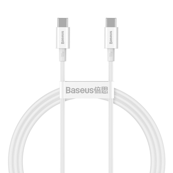 Cablu de date Type-C Baseus Fast Charge 100W, 1m, CATYS-B02 - alb
