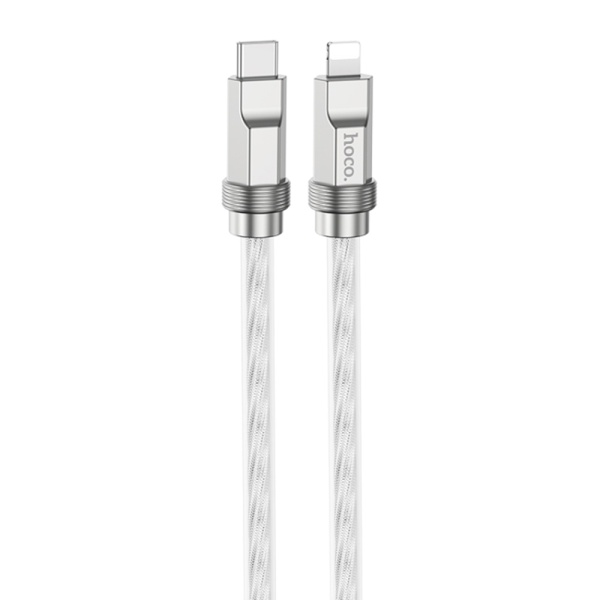 Cablu USB-C la iPhone Fast Charging 20W Hoco U113, 1m, Silver