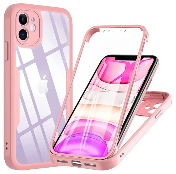 Husa 360° iPhone 12 Techsuit ColorVerse - Roz