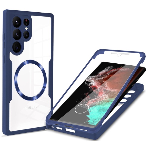 Husa 360° Samsung Galaxy S22 Ultra 5G Techsuit ColorVerse - Albastru