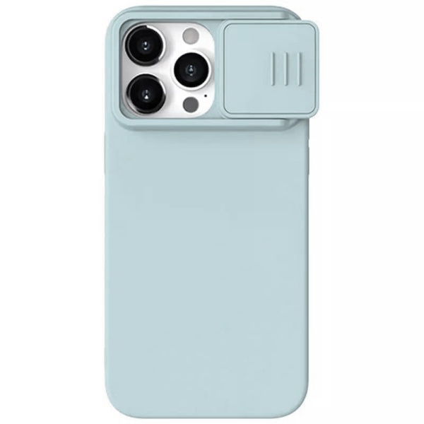 Husa CamShield Silky MagSafe Silicone - iPhone 15 Pro Max - Albastru