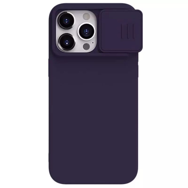 Husa CamShield Silky MagSafe Silicone - iPhone 15 Pro Max - Mov