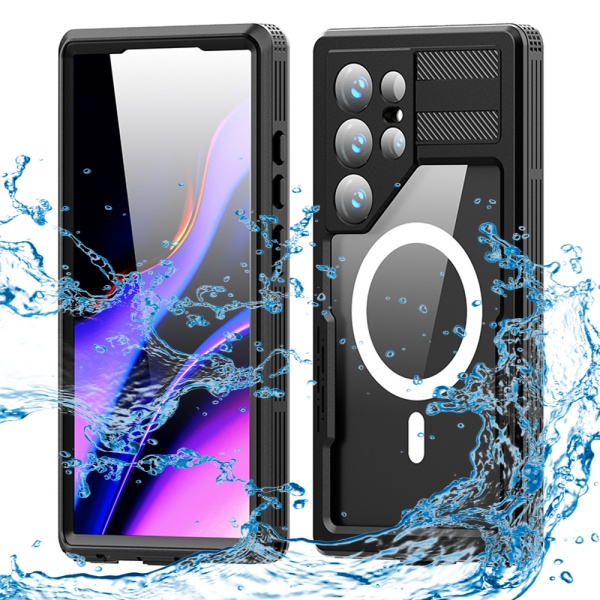 Husa impermeabila Samsung Galaxy S24 Ultra ShellBox Waterproof IP68 - Negru