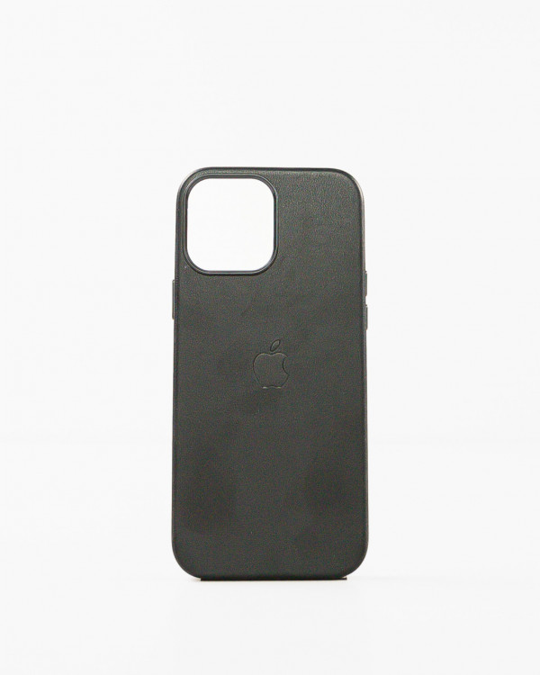 Husa Iphone 13 Pro Max din piele naturala Neagra Magsafe