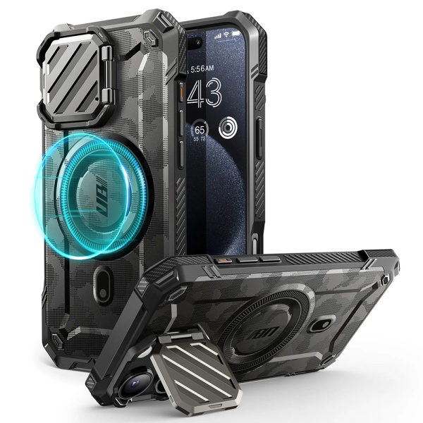 Husa pentru iPhone 16 Pro Max - Supcase Unicorn Beetle XT MagSafe - Camo Gray