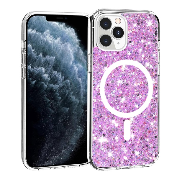 Husa Sparkly Glitter MagSafe - iPhone 11 Pro- Magenta