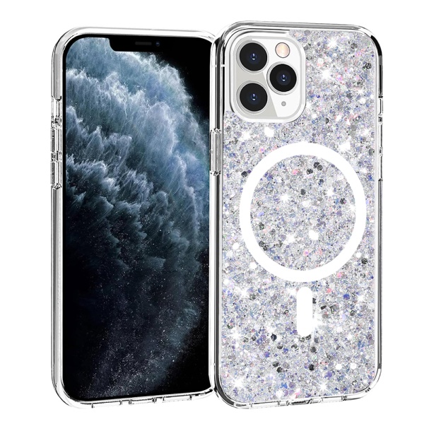 Husa Sparkly Glitter MagSafe - iPhone 11 Pro Max - White