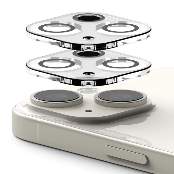 [Pachet 2x] Folie sticla camera iPhone 15 Plus Ringke Camera Protector, transparenta (Copy 1)