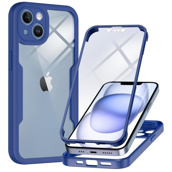 [Pachet 360°] Husa + folie iPhone 14 Techsuit ColorVerse, Albastru