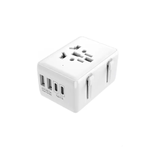 Adaptor priza EU la US, UK, AUS, PD45W, Techsuit, HHT203A - Alb