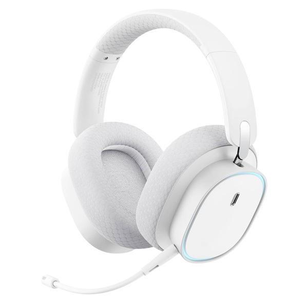 Casti Baseus fără fir AeQur GH02 (A00050800211-00) - pentru jocuri, Bluetooth V5.3 - Moon White