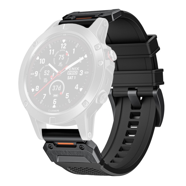 Curea pentru Garmin Fenix 3/3 HR/5X/5X Plus/6X/6X Pro/7X/7X Pro Solar - Techsuit Watchband QuickFit 26mm (W068) - Negru