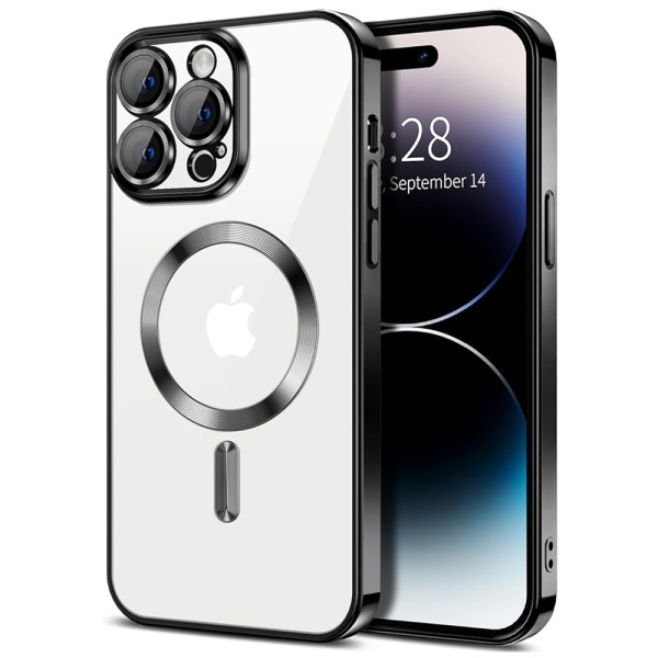 Husa Iphone 14 Pro Techsuit - Luxury Crystal MagSafe, Negru