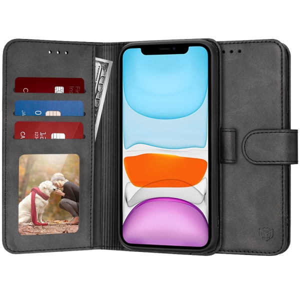 Husa tip Carte Iphone 11, Negru