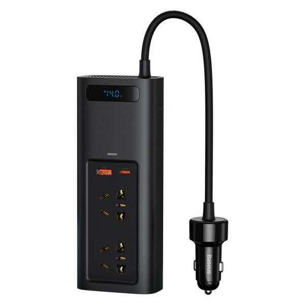 Invertor auto 12V 220V Baseus, 150W, CRNBQ-A01 - Negru