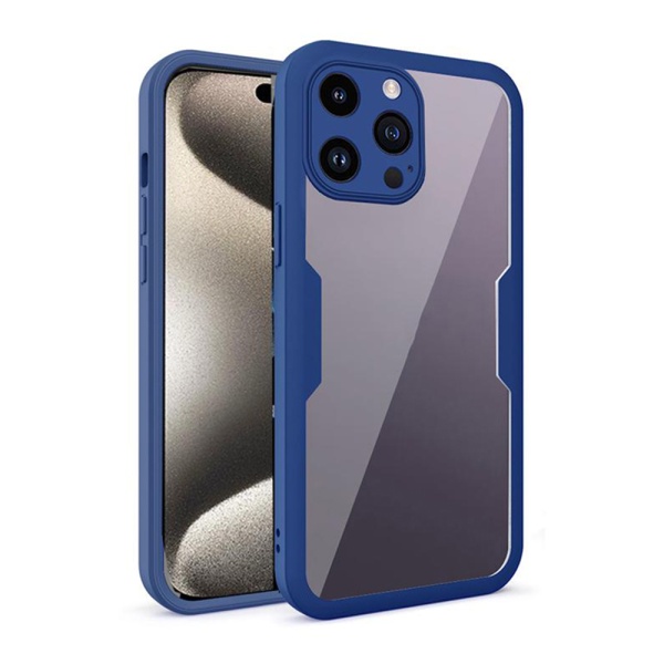 [Pachet 360°] Husa + folie iPhone 15 ProTechsuit ColorVerse, Albastru