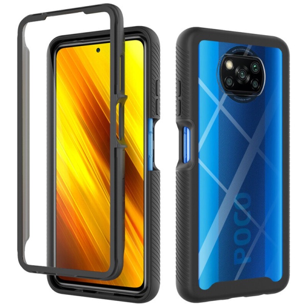 Pachet 360° Husa + folie Xiaomi Poco X3 NFC Techsuit Defense - Negru