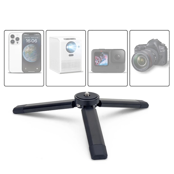 Trepied selfie stick cu surub 1/4 inch Techsuit, TPD2 - Negru