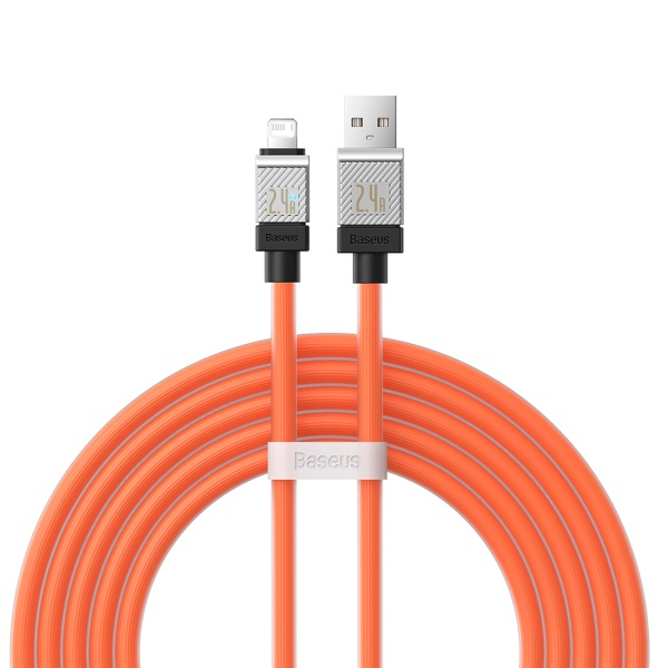 Cablu de date USB la Lightning Baseus, 2.4A, 2m, CAKW000507 - Portocaliu