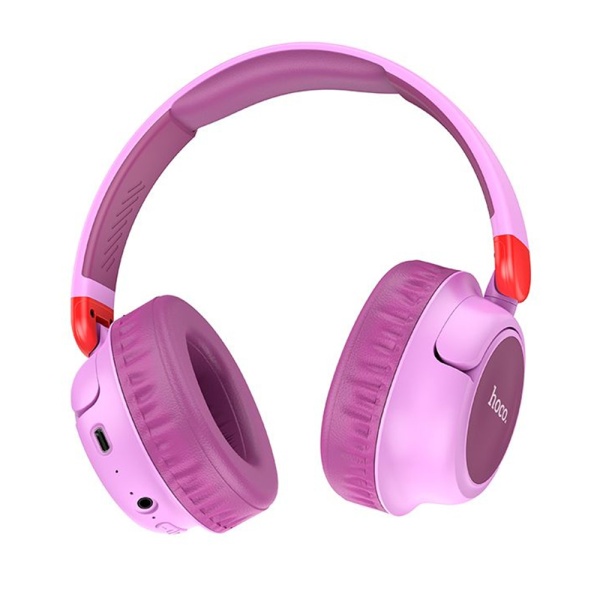 Casti Hoco wireless Adventure (W43) - Bluetooth V5.2, mufă de 3,5 mm, card TF - violet