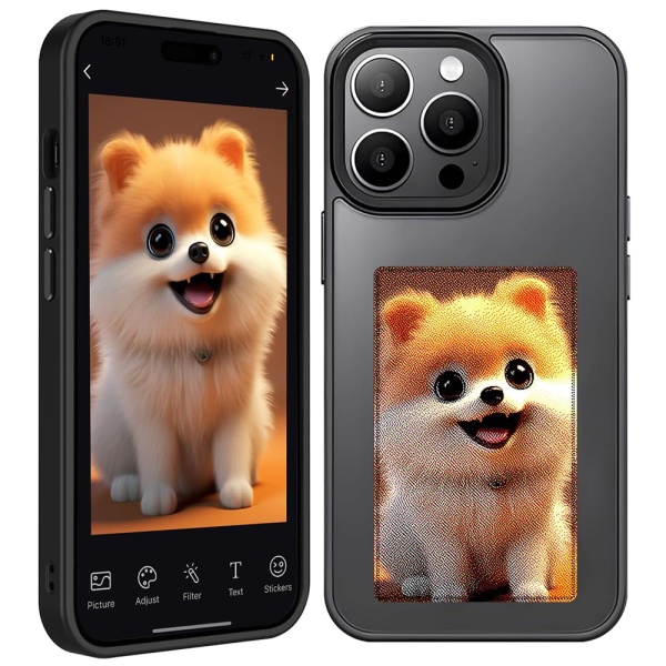 Husa premium iPhone 14 Pro Max Techsuit SmartScreen NFC, Negru