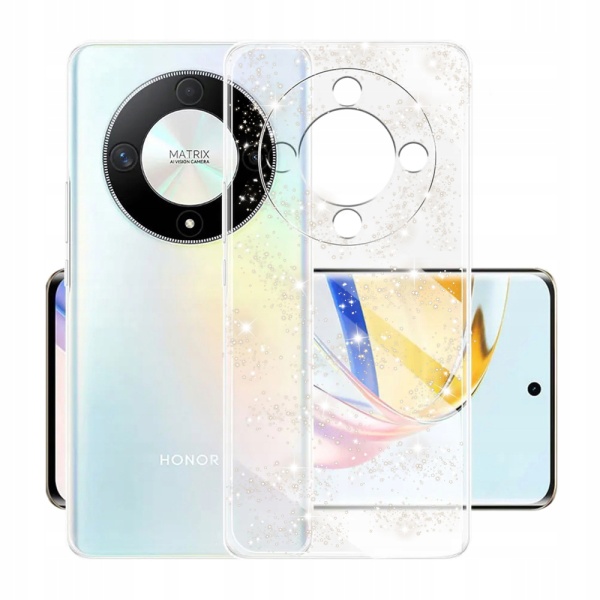 Husa sclipici Honor Magic6 Lite Techsuit SparkleSkin - Transparent