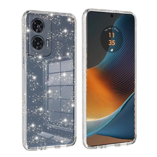 Husa sclipici Motorola Edge 50 Fusion Techsuit SparkleSkin - Transparenta