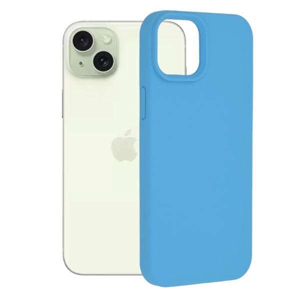 Husa Silicon iPhone 15 Plus, Albastru