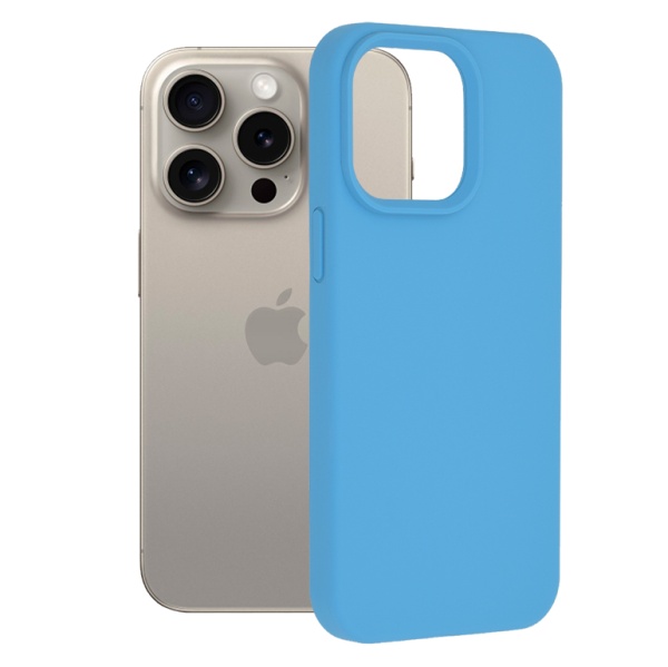 Husa Silicon iPhone 15 Pro Max, Albastru