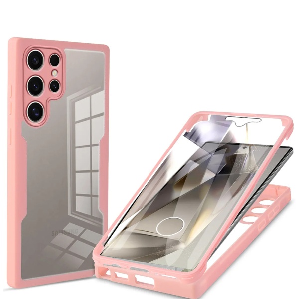 [Pachet 360°] Husa + folie Samsung Galaxy S24 Ultra Techsuit ColorVerse, Pink