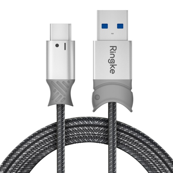 Cablu de date Ringke - USB la Type-C, 20cm - Gri