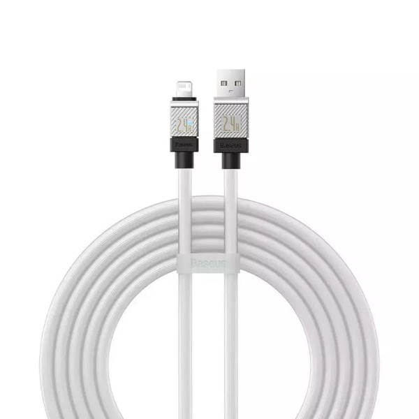 Cablu de date USB la Lightning Baseus, 2.4A, 2m, CAKW000502 - Alb