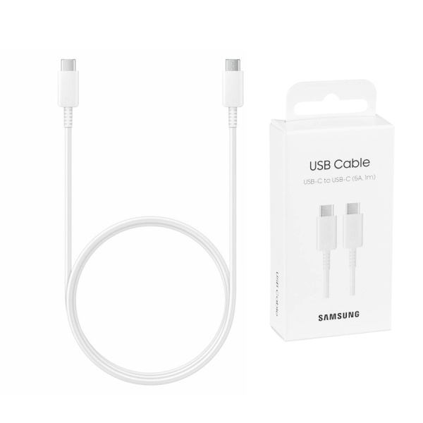 Cablu Samsung Fast Charging Type-C PD100W, 5A, 1m, EP-DN975BWEGWW - Alb