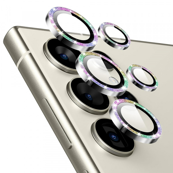 Folie sticla camera Samsung Galaxy S24 Ultra ESR Lens Protector, Rhinestone