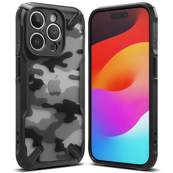 Husa Fusion X Design - iPhone 15 Pro Max - Camo Black
