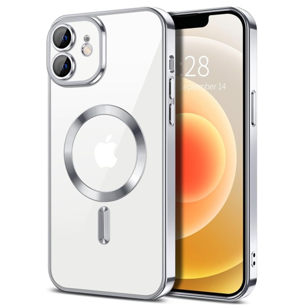 Husa premium iPhone 12 Techsuit Luxury Crystal MagSafe - Argintiu