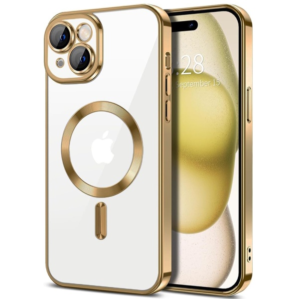 Husa premium iPhone 16 Plus Techsuit Luxury Crystal MagSafe - Auriu