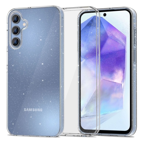 Husa sclipici Samsung Galaxy A15 5G Techsuit SparkleSkin - Transparent