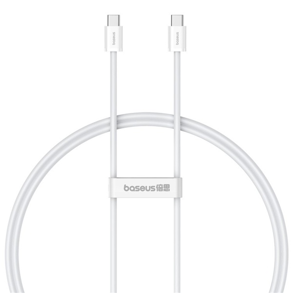 Cablu de date Baseus (P10365200211-03) - Tip-C la Tip-C, 100W, 1m - Alb