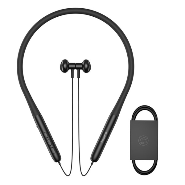 Casti BaseusBluetooth Bowie P1 (A00025800113-Z1) - Bandă pentru gât pe jumătate, Bluetooth 5.2 - Negru