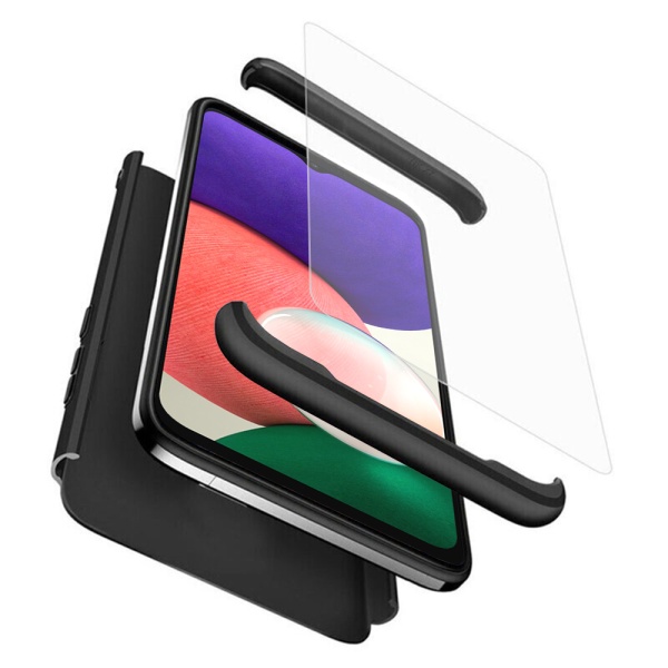 Husa 360 + Protector Ecran GKK - Samsung Galaxy A22 5G - Negru