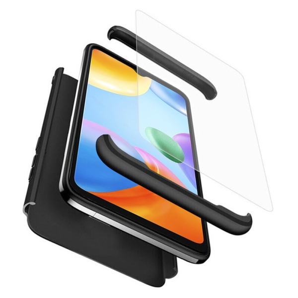 Husa 360 + Protector Ecran GKK - Xiaomi Redmi 10C - Negru