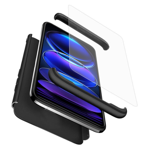 Husa 360 + Protector Ecran GKK - Xiaomi Redmi Note 12 Pro+ - Negru