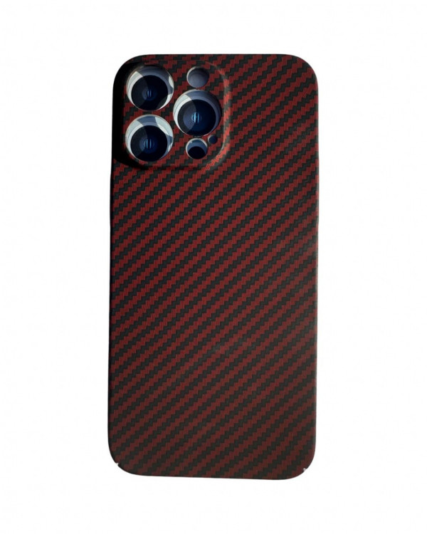 Husa Iphone 14 Pro Max Carbon Fibre Red