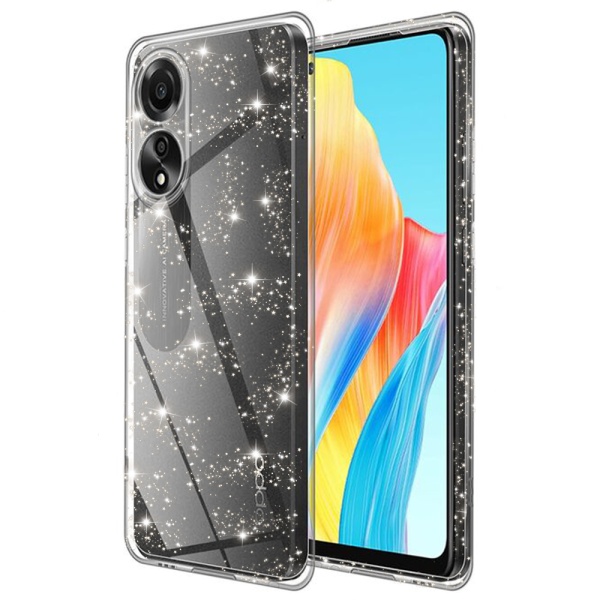 Husa sclipici Oppo A78 4G Techsuit SparkleSkin - Transparent