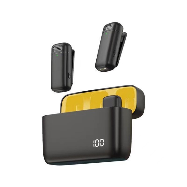 [Pachet 2x] Lavaliera wireless Type-C Techsuit LW3- Negru